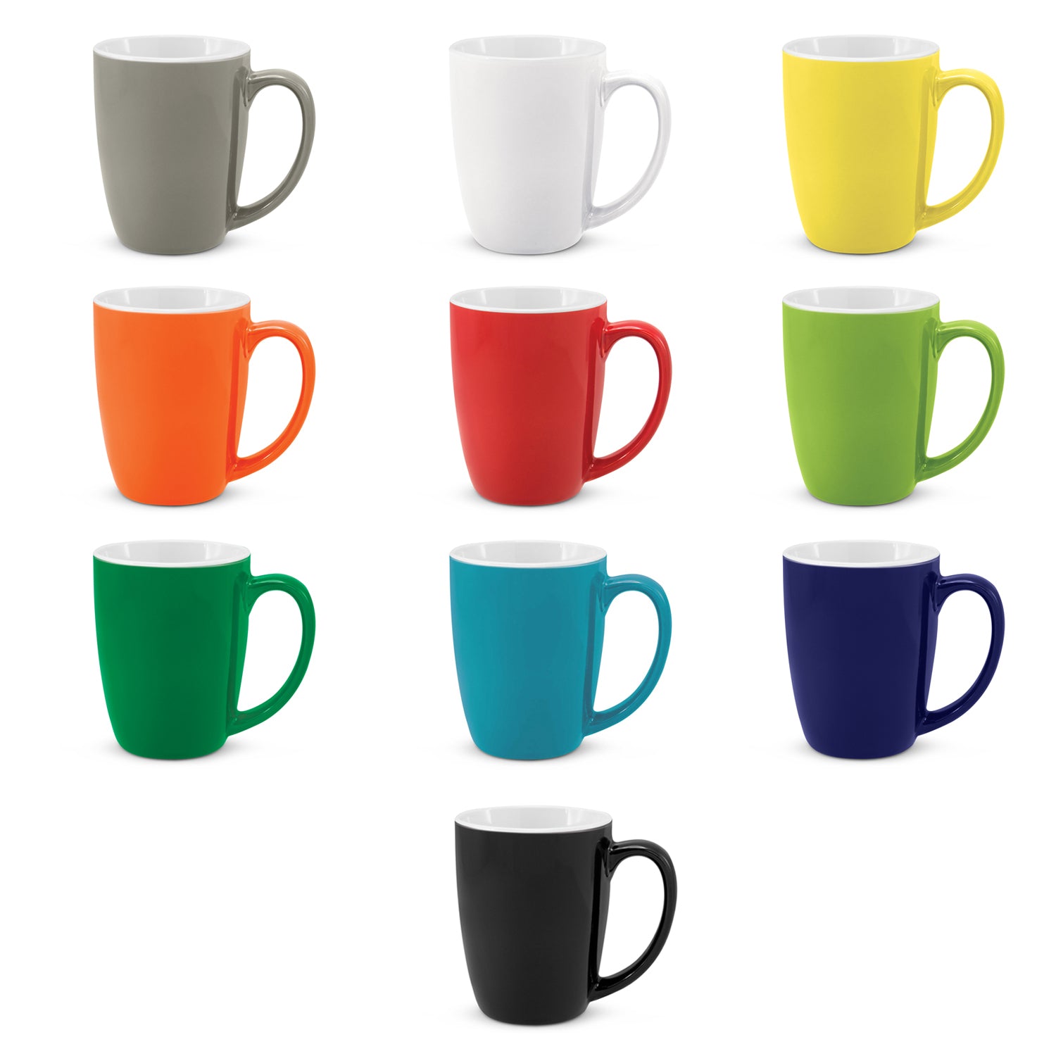 Round 330ml Stoneware Coffee Mug – Contoured Base, NZ Shipped