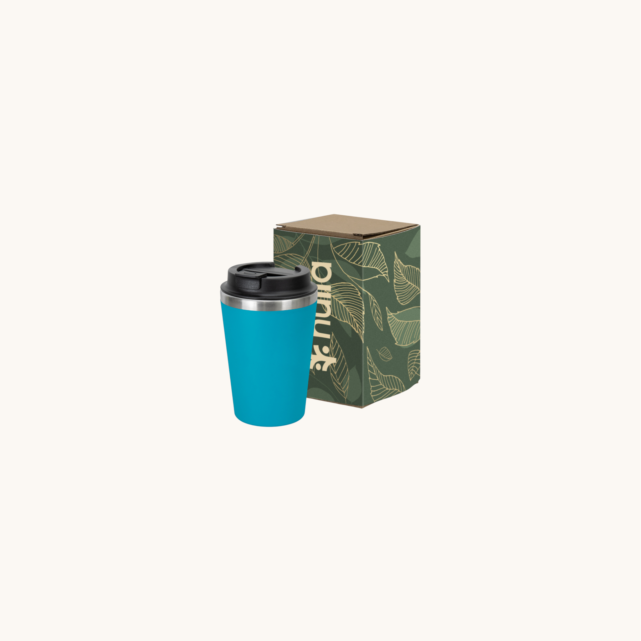 350ml Double Wall Coffee Cup – Recycled Polypropylene &amp; Stainless Steel, Vibrant Colours, NZ Shipped