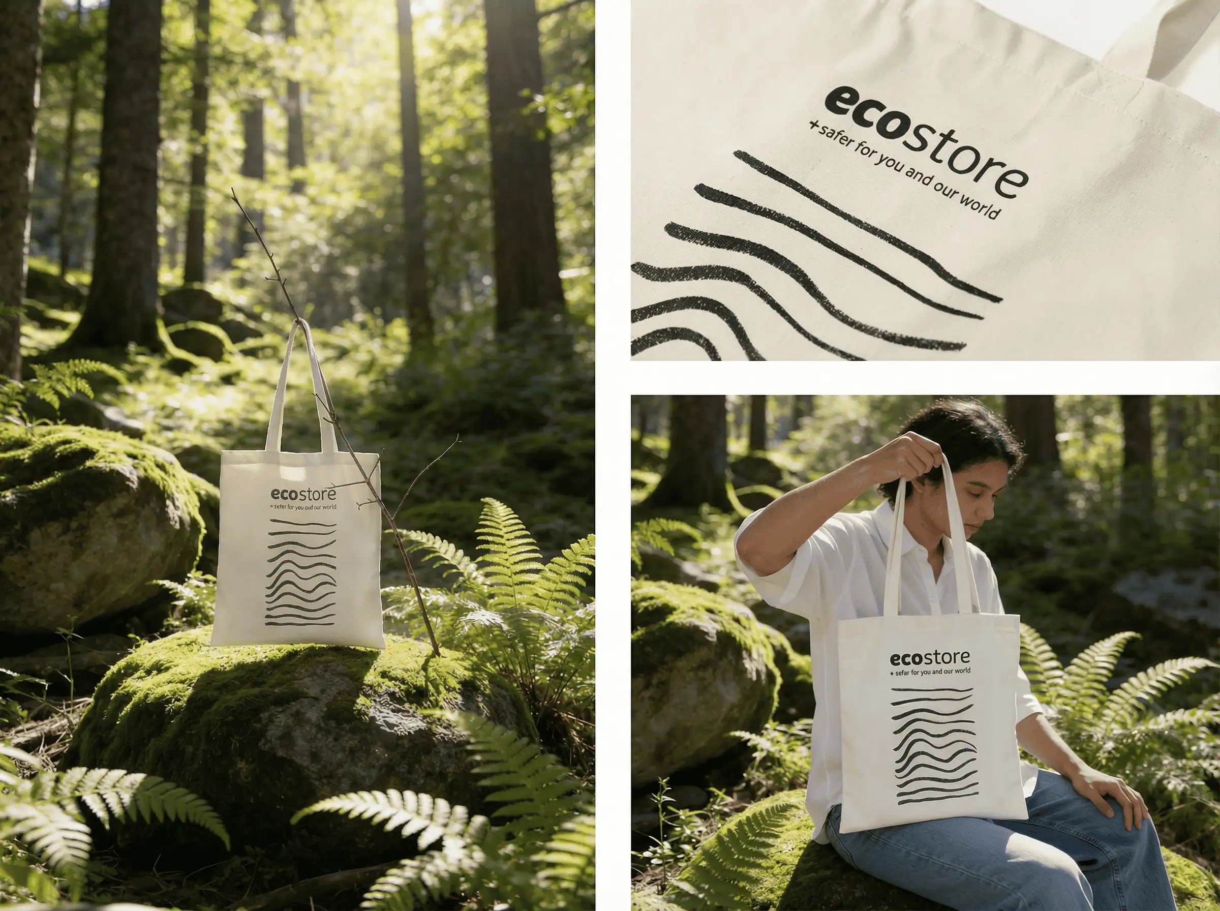 Ecostore branded cotton tote bags made by Simply Totes + Co