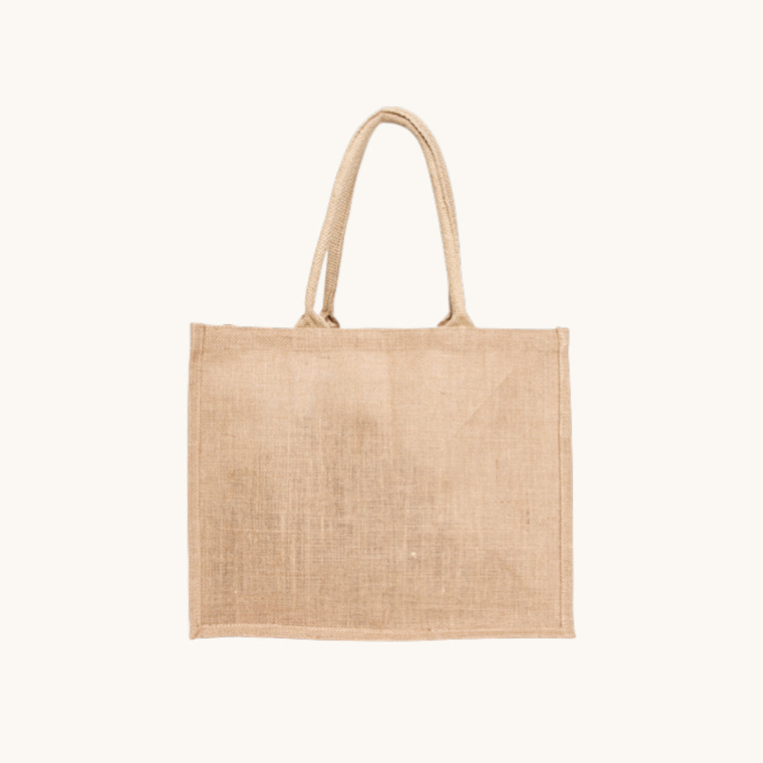 Simply Totes Mr Raw Jute Tote Bag plain and unbranded high res image