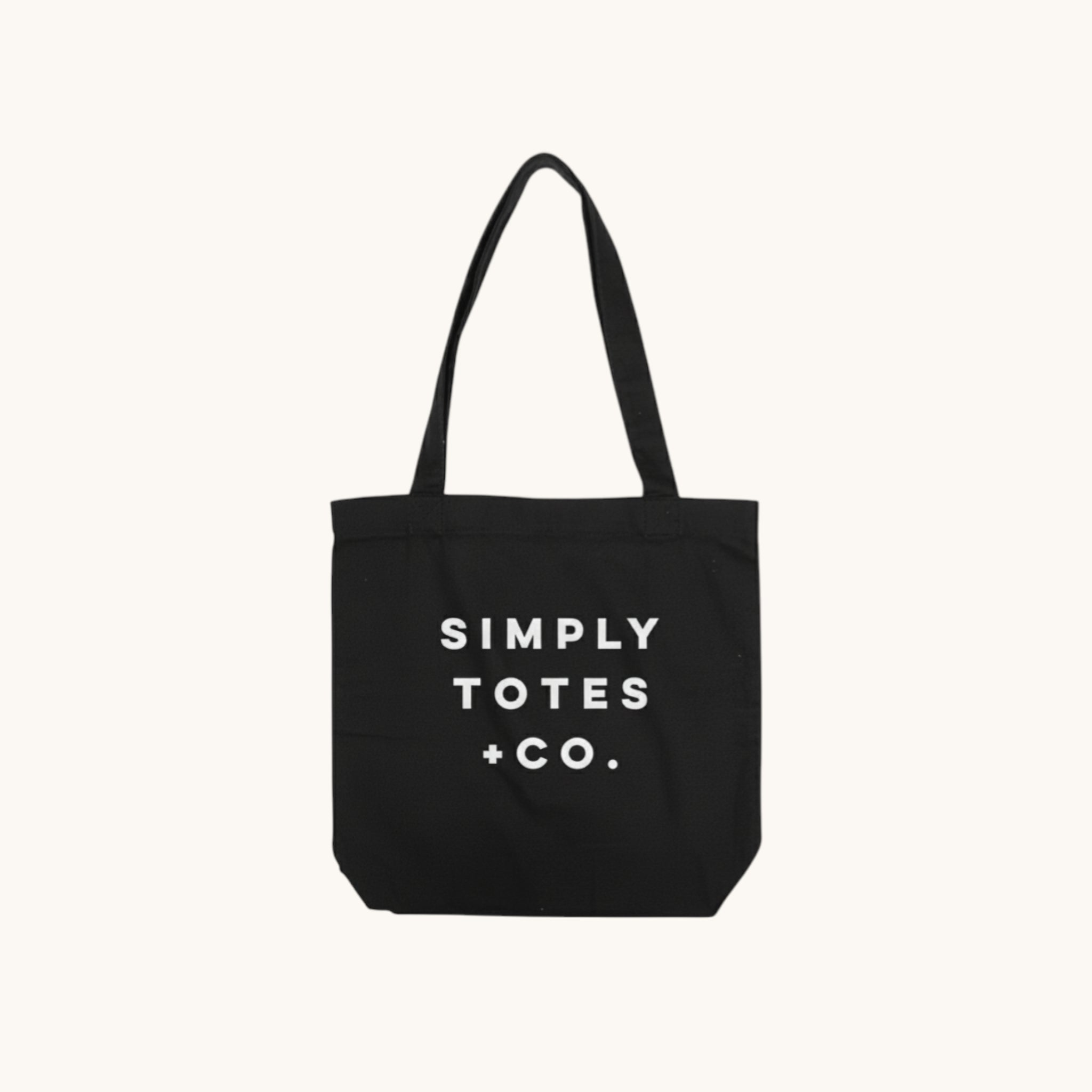 Simply Totes The Equality Black Canvas Tote Bag printed with 1 colour artwork on one side of the bag