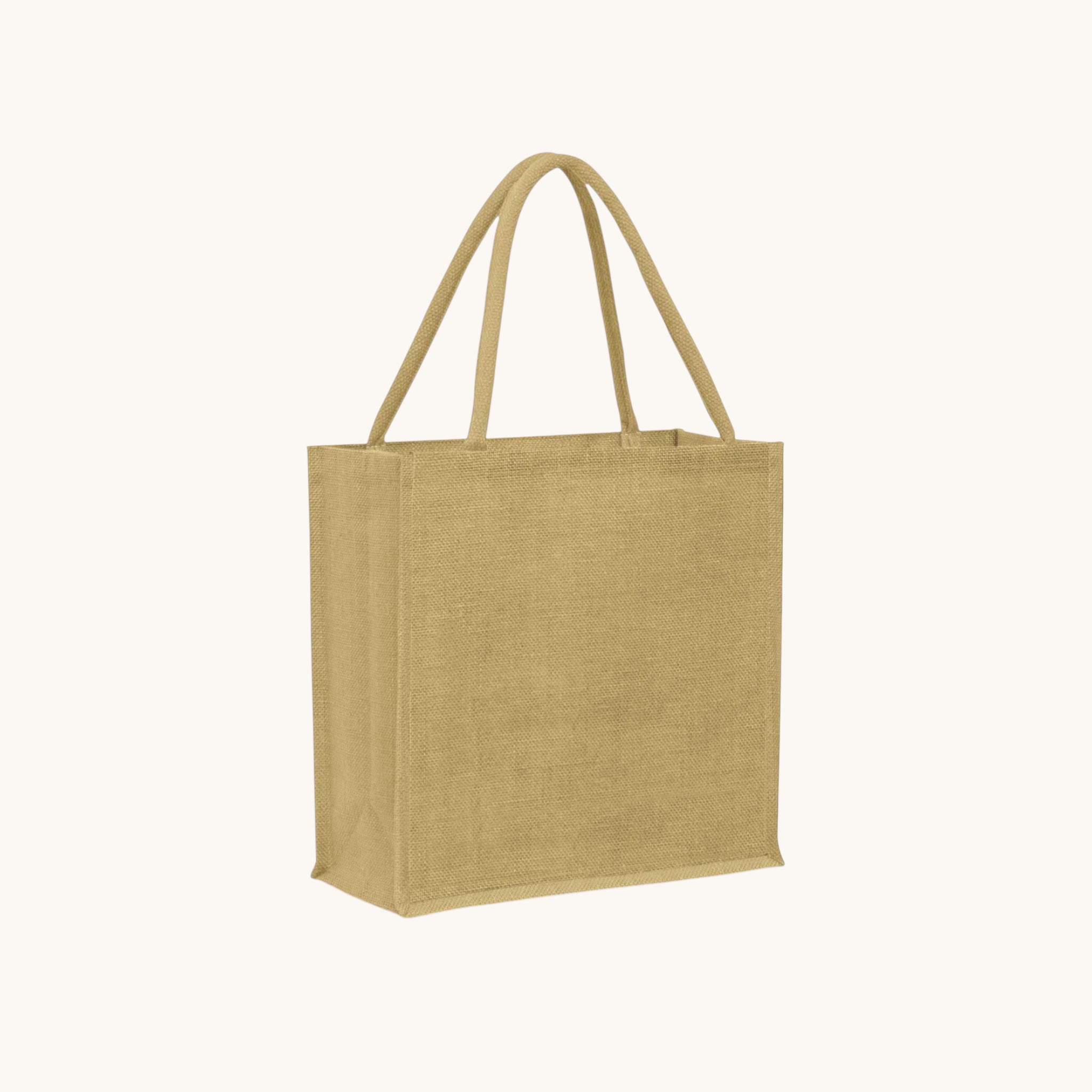 Simply Totes The Natural Baby Jute Tote Bag plain and unbranded high res image
