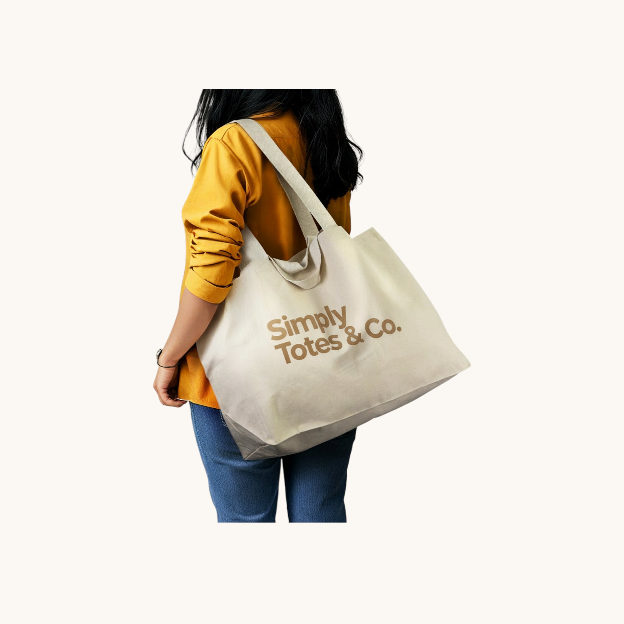 Simply Totes Goliath Tote Bag with full colour branding on the front.